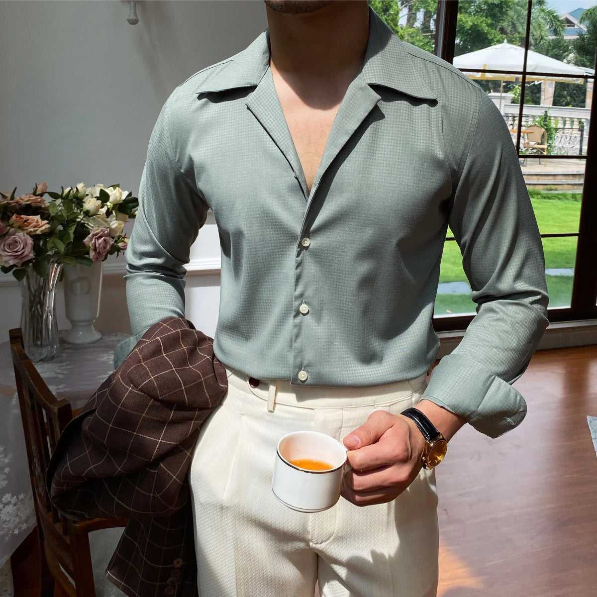 Camisa Windsor Sage