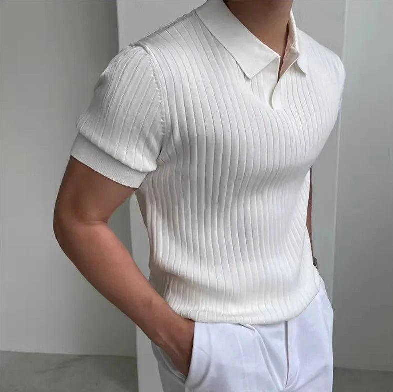 Camisa Polo Vertical Élégance